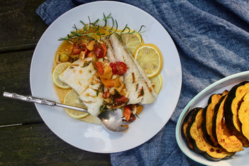 Baked Alaskan Black Cod with Braised Tomatoes