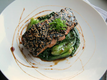 Sesame Crusted Bristol Bay Sockeye Salmon with Sweet Soy Glaze