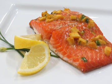 Marinated soy ginger salmon fillet