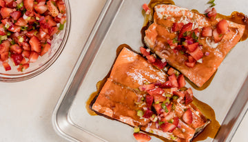 Strawberry Salsa and Balsamic Salmon