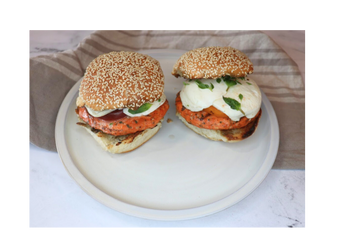 Caprese Salmon Burger