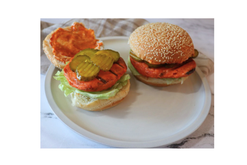 Nashville Hot Sauce Salmon Burger