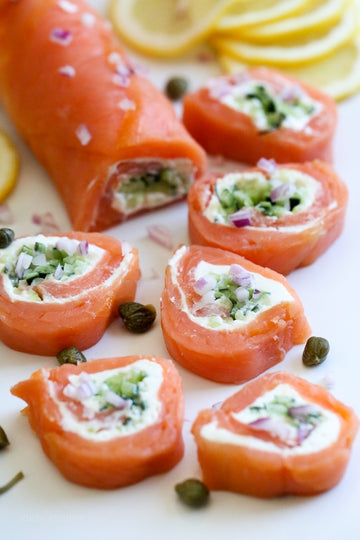 December Tasting: Smoked Salmon Pinwheels!