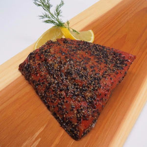 Garlic Pepper Smoked Sockeye Salmon 