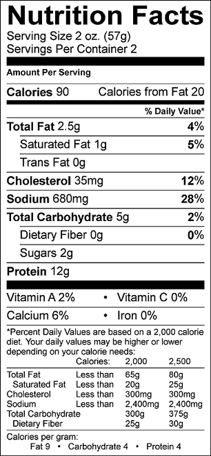 Nova Lox Sockeye Salmon Nutrition Facts