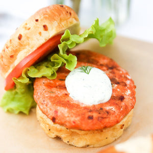 Spicy Sockeye Salmon Burger 